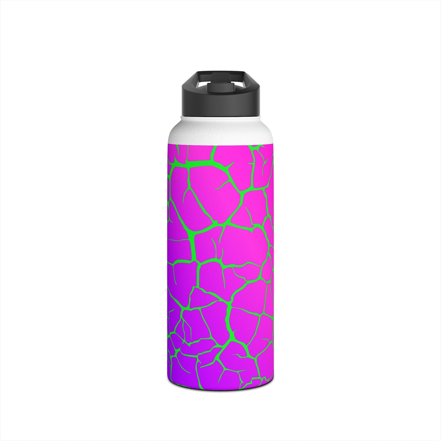 Pink Crackle. Stainless Steel Water Bottle