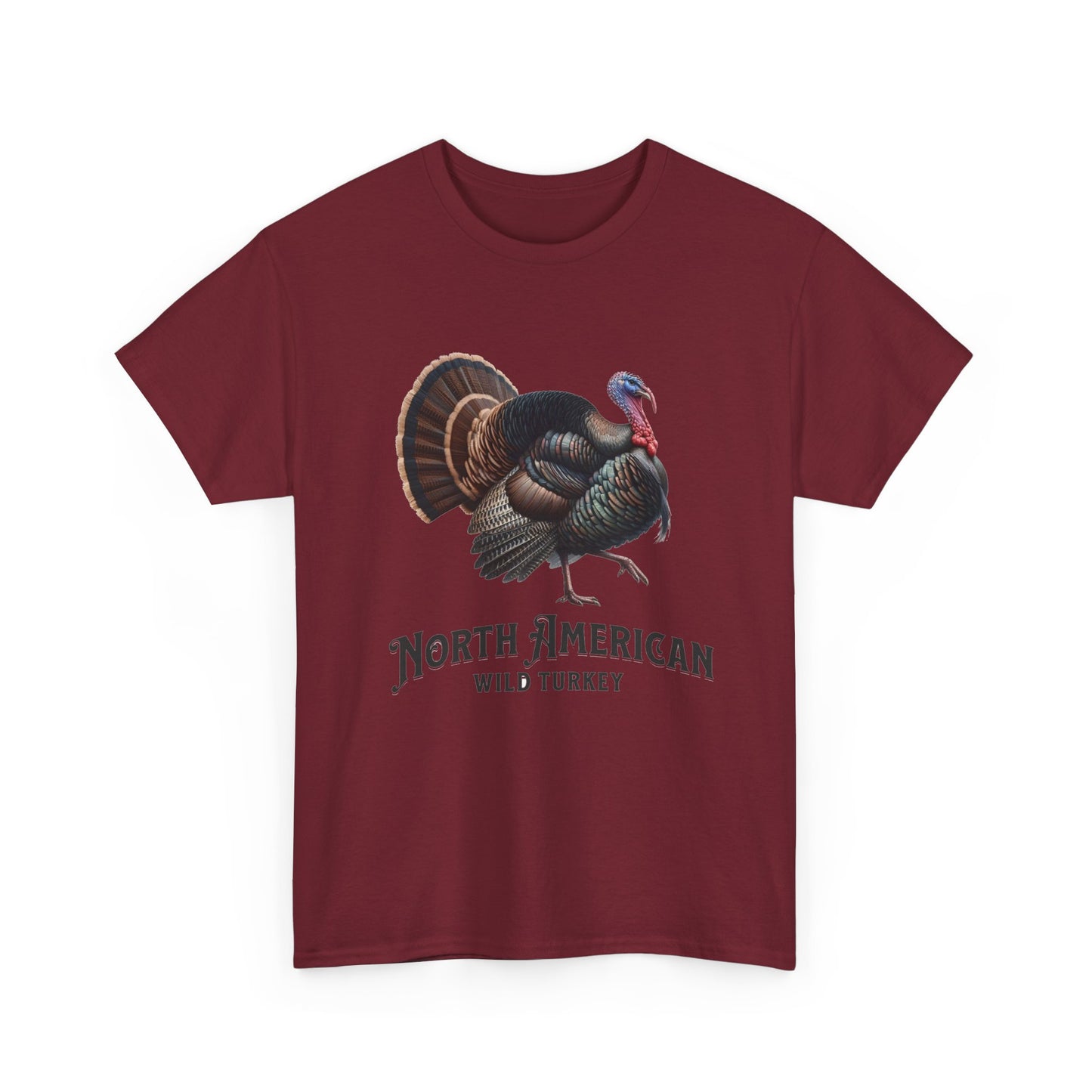 North American Wild Turkey. Heavy Cotton T-Shirt