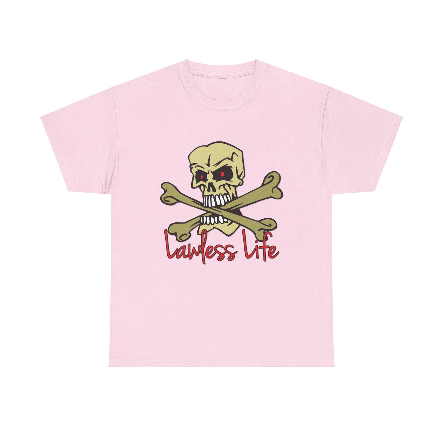 Lawless Life Skull & Bones. Heavy Cotton T-Shirt