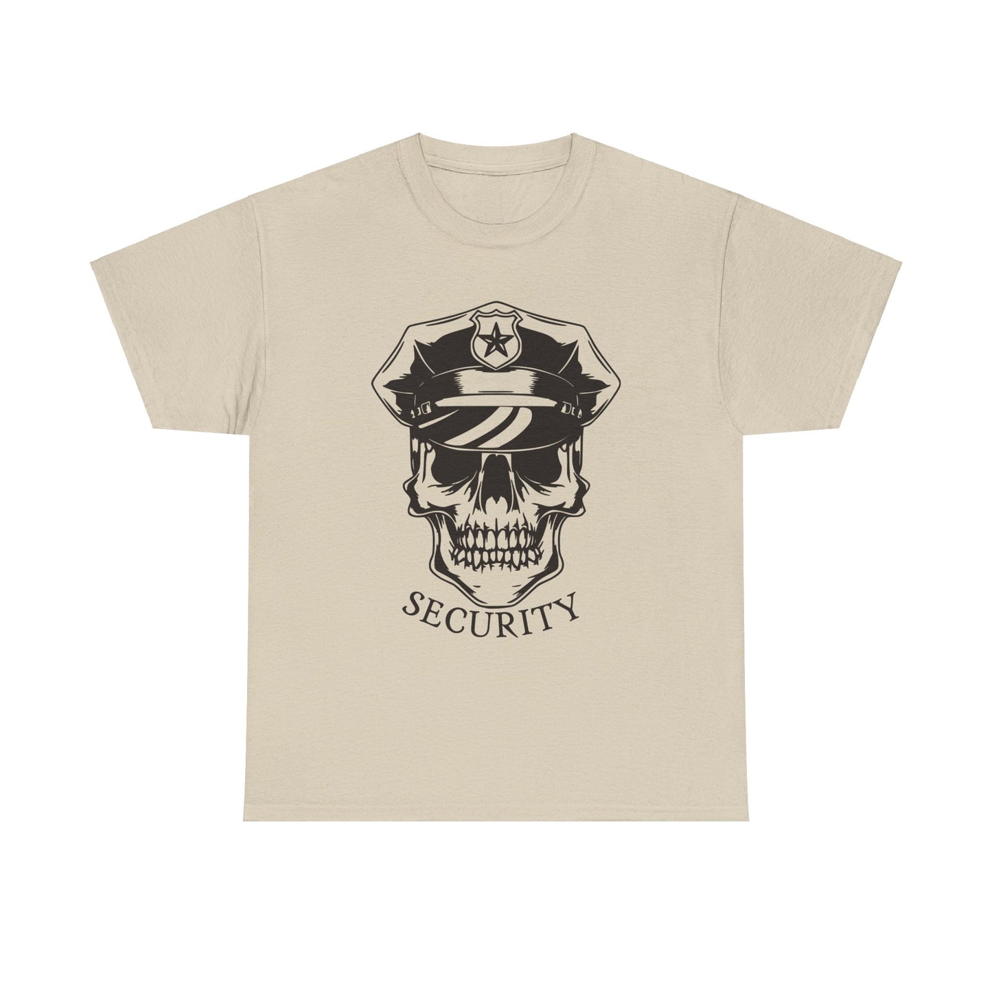 Security Skull. Heavy Cotton T-Shirt