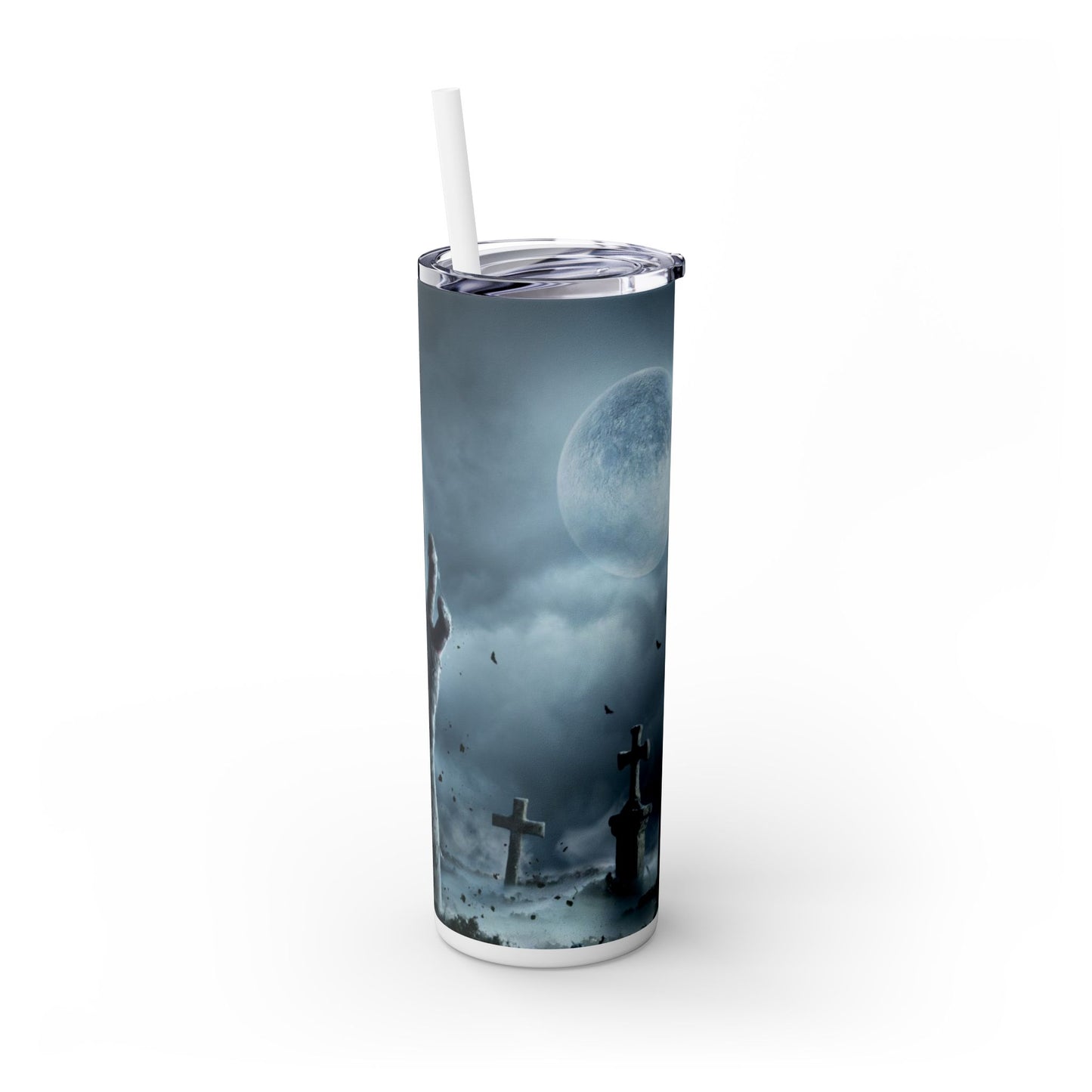 Graveyard. 20oz Skinny Tumbler with Straw