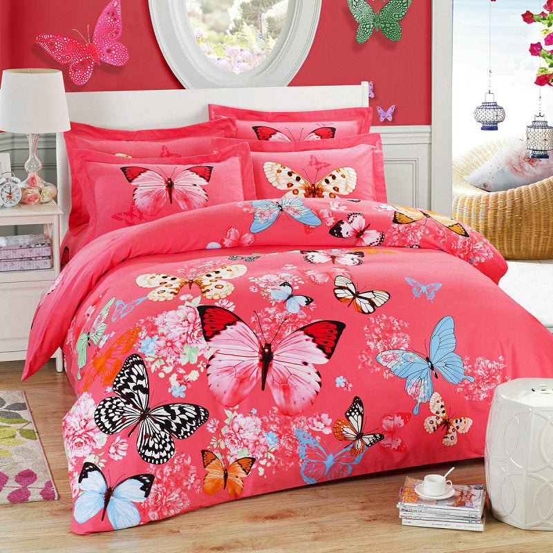 Four-piece cotton bed set