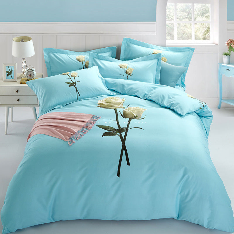 Four-piece cotton bed set