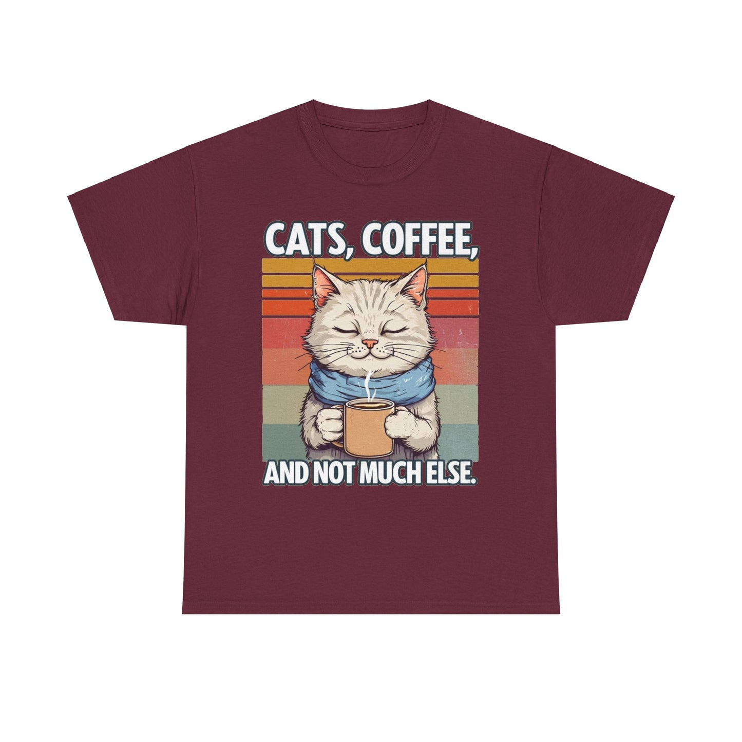 Cats, Coffee and not much else. Heavy Cotton T-Shirt