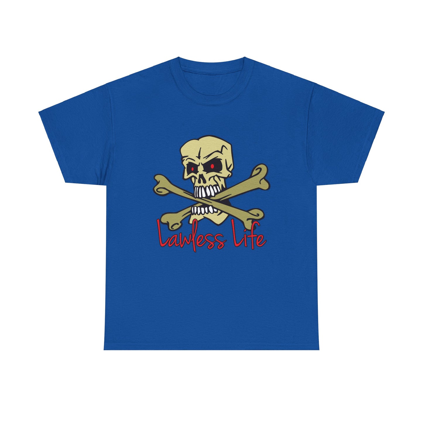 Lawless Life Skull & Bones. Heavy Cotton T-Shirt