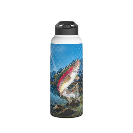 Rainbow Trout. Stainless Steel Water Bottle