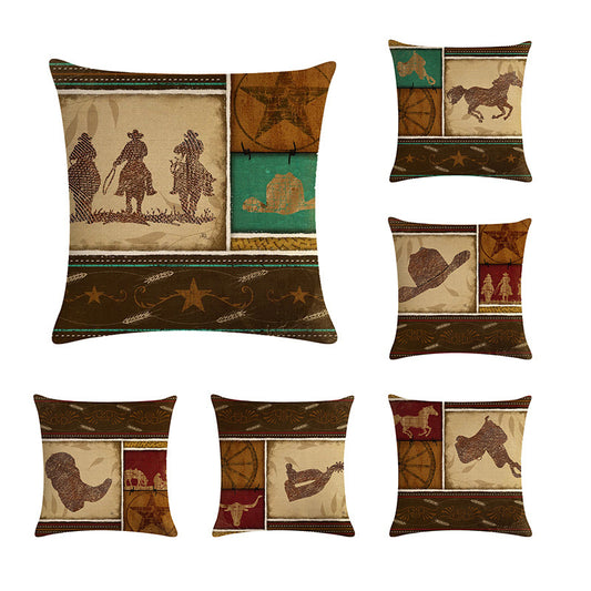 Cowboy Decorative Throw Pillow Cushion Covers