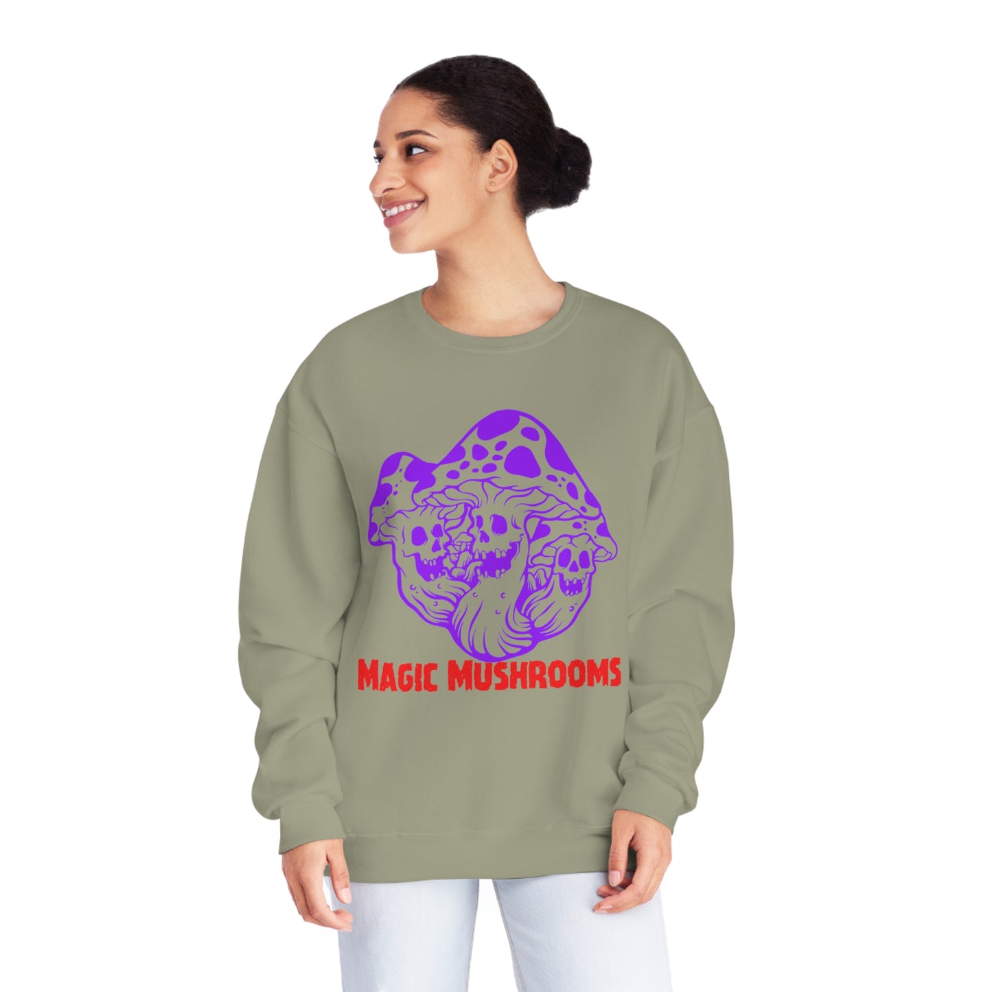 Magic Mushrooms, Unisex NuBlend® Crewneck Sweatshirt