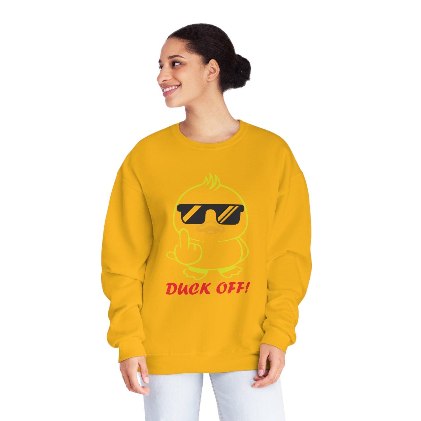 Duck Off, Unisex NuBlend® Crewneck Sweatshirt