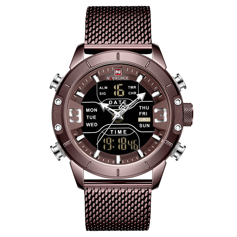 Mesh Band Muti Function Watch