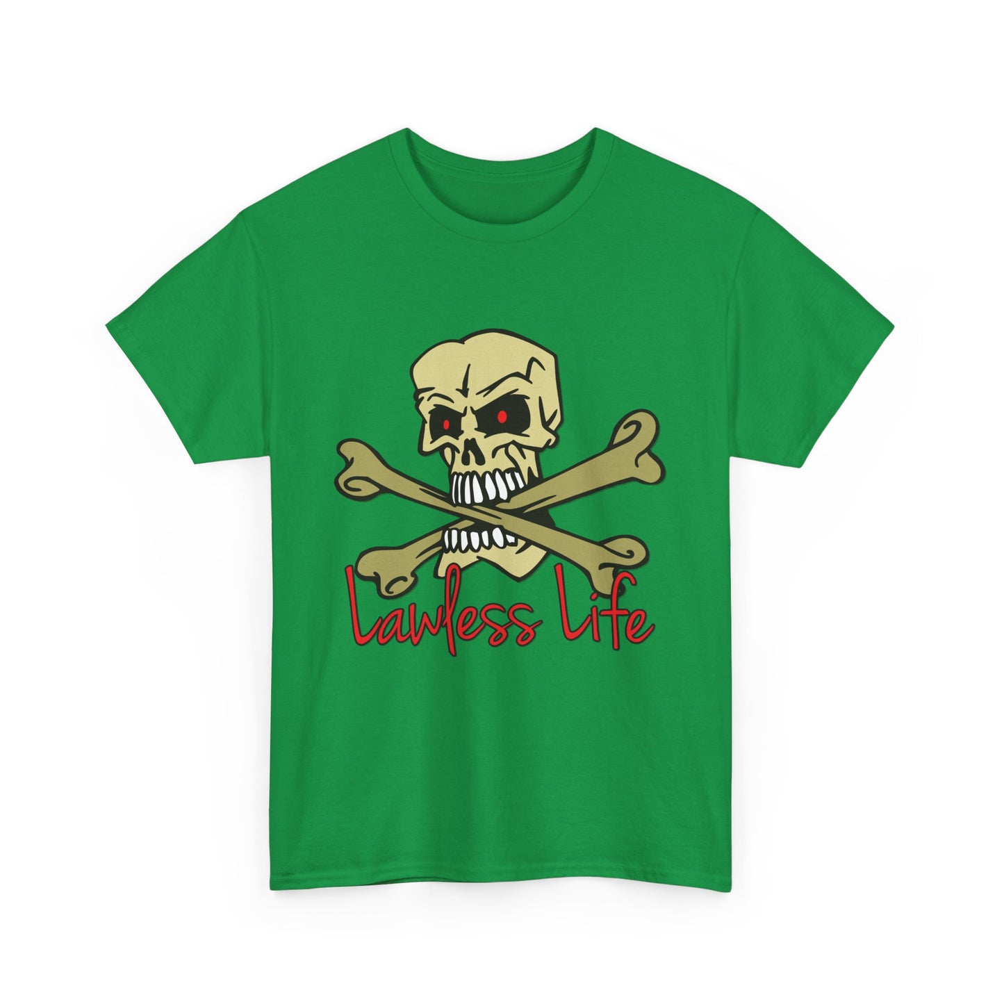 Lawless Life Skull & Bones. Heavy Cotton T-Shirt