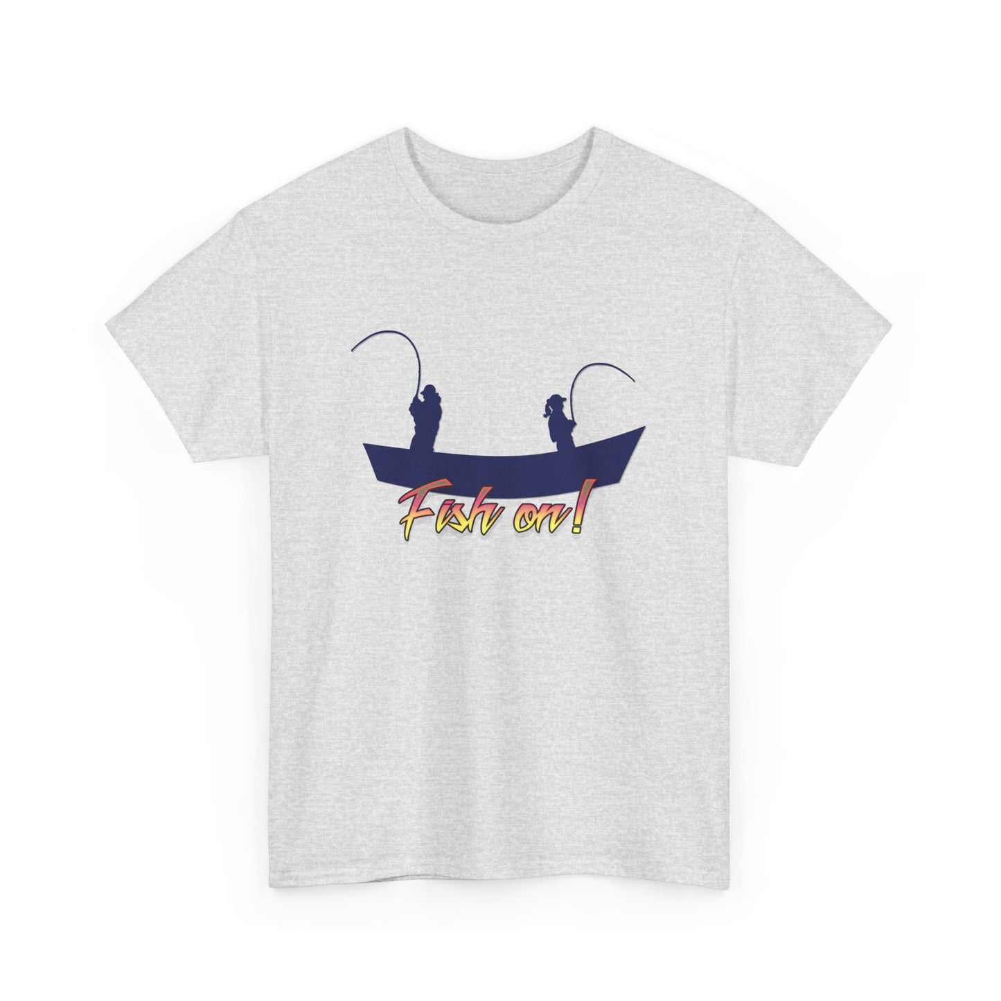 Fish on Drift Boat. Heavy Cotton T-Shirt