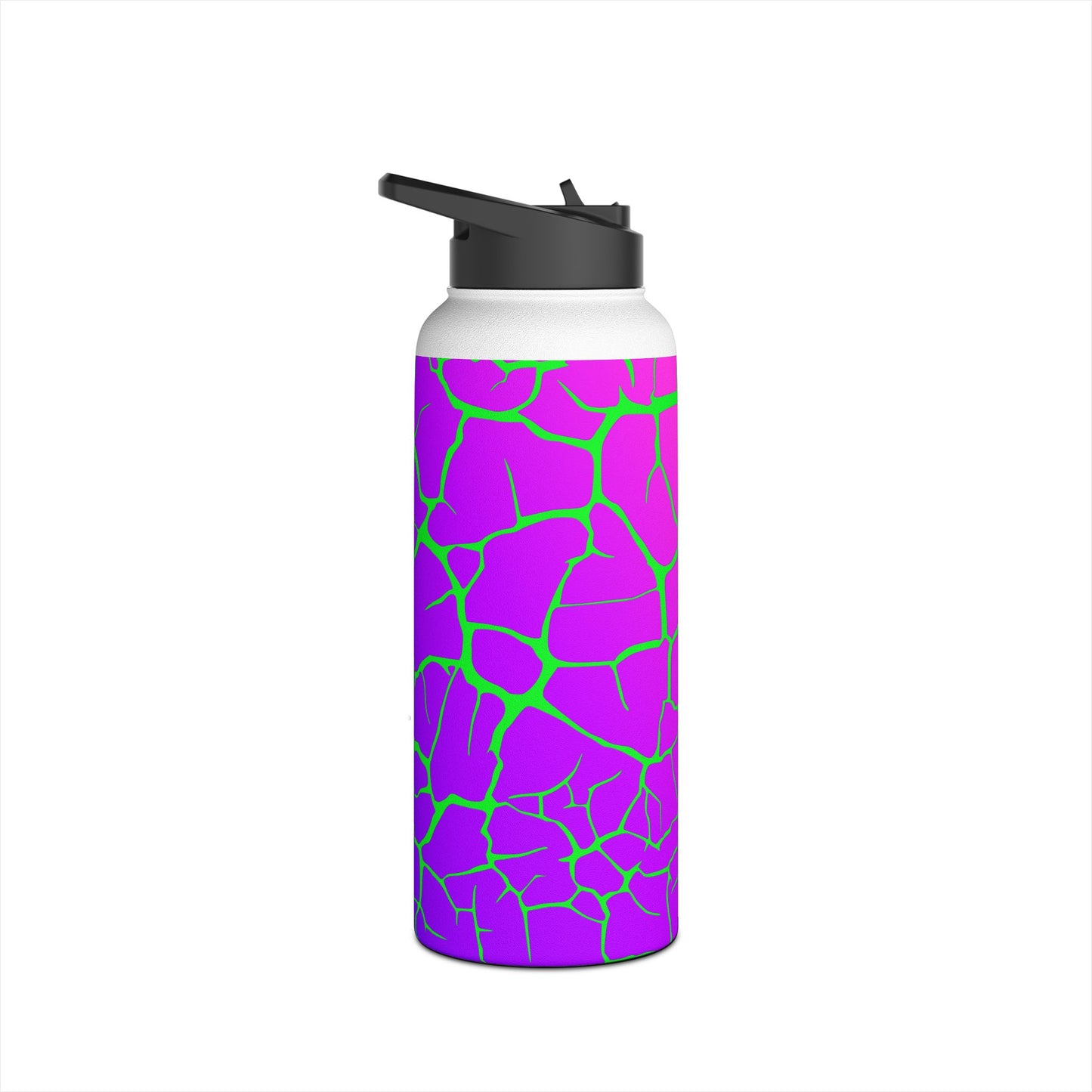 Pink Crackle. Stainless Steel Water Bottle