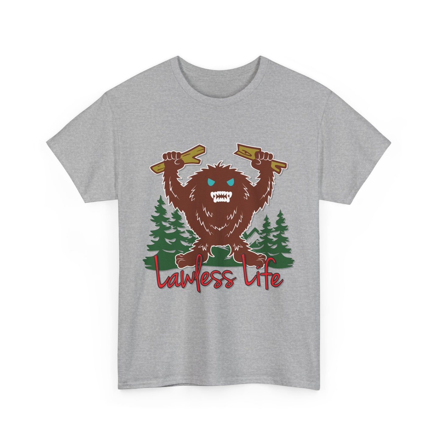 Lawless Life Sasquatch. Heavy Cotton T-Shirt