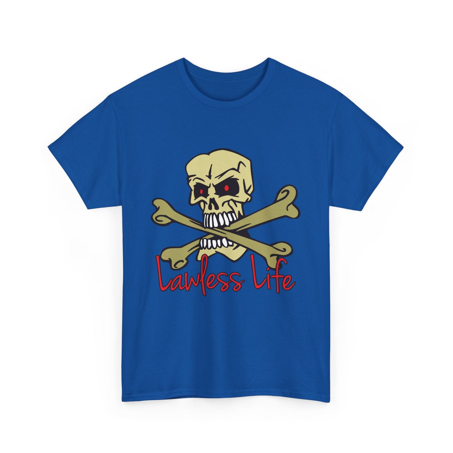 Lawless Life Skull & Bones. Heavy Cotton T-Shirt