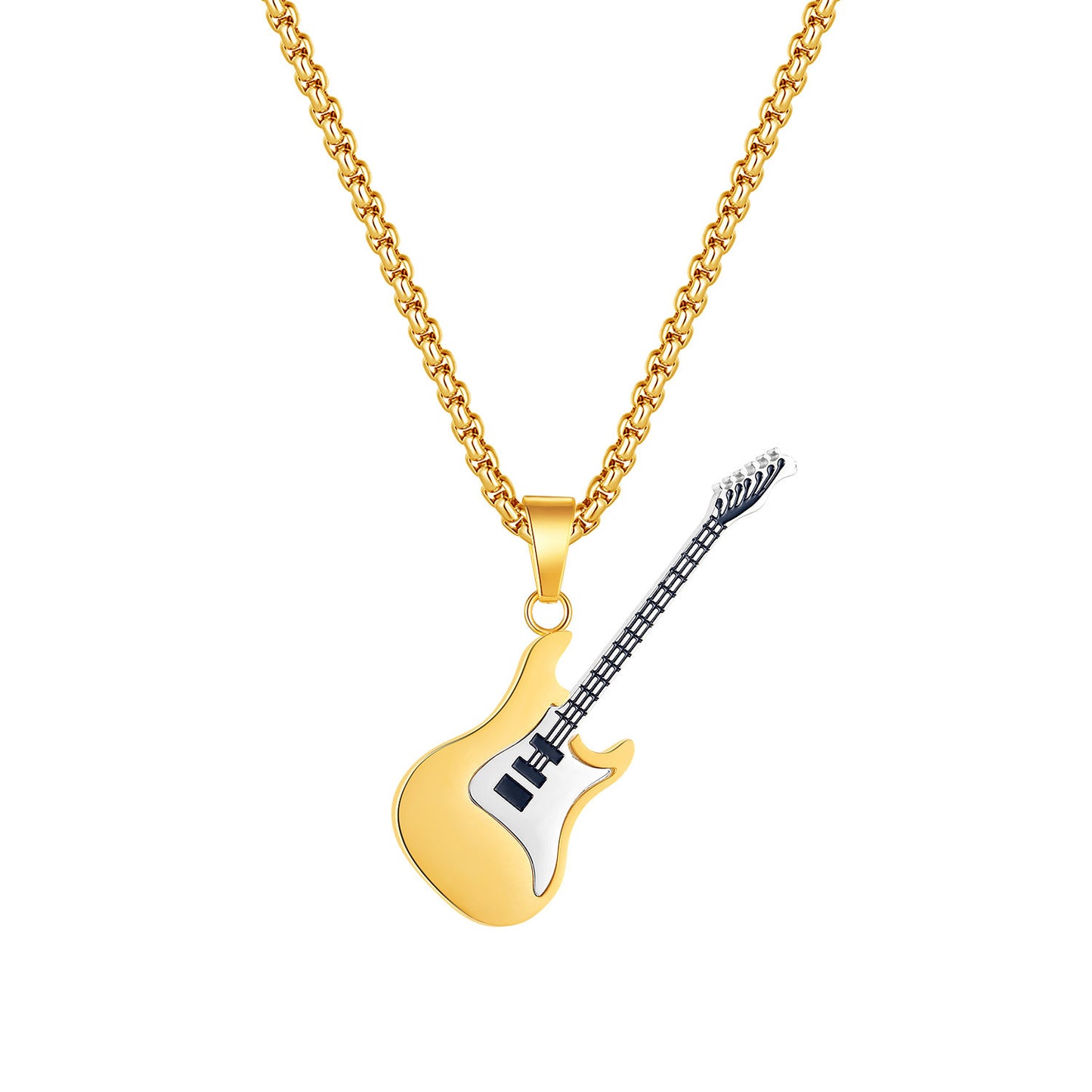 Stainless Steel Guitar Necklace