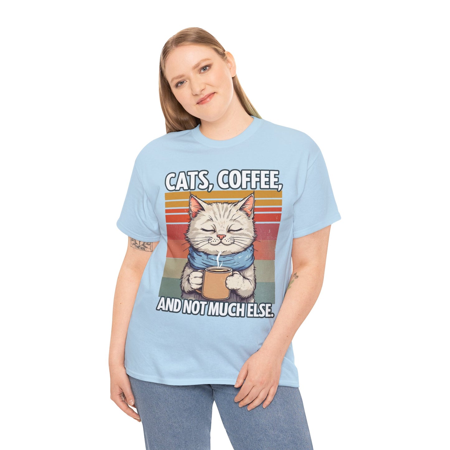 Cats, Coffee and not much else. Heavy Cotton T-Shirt