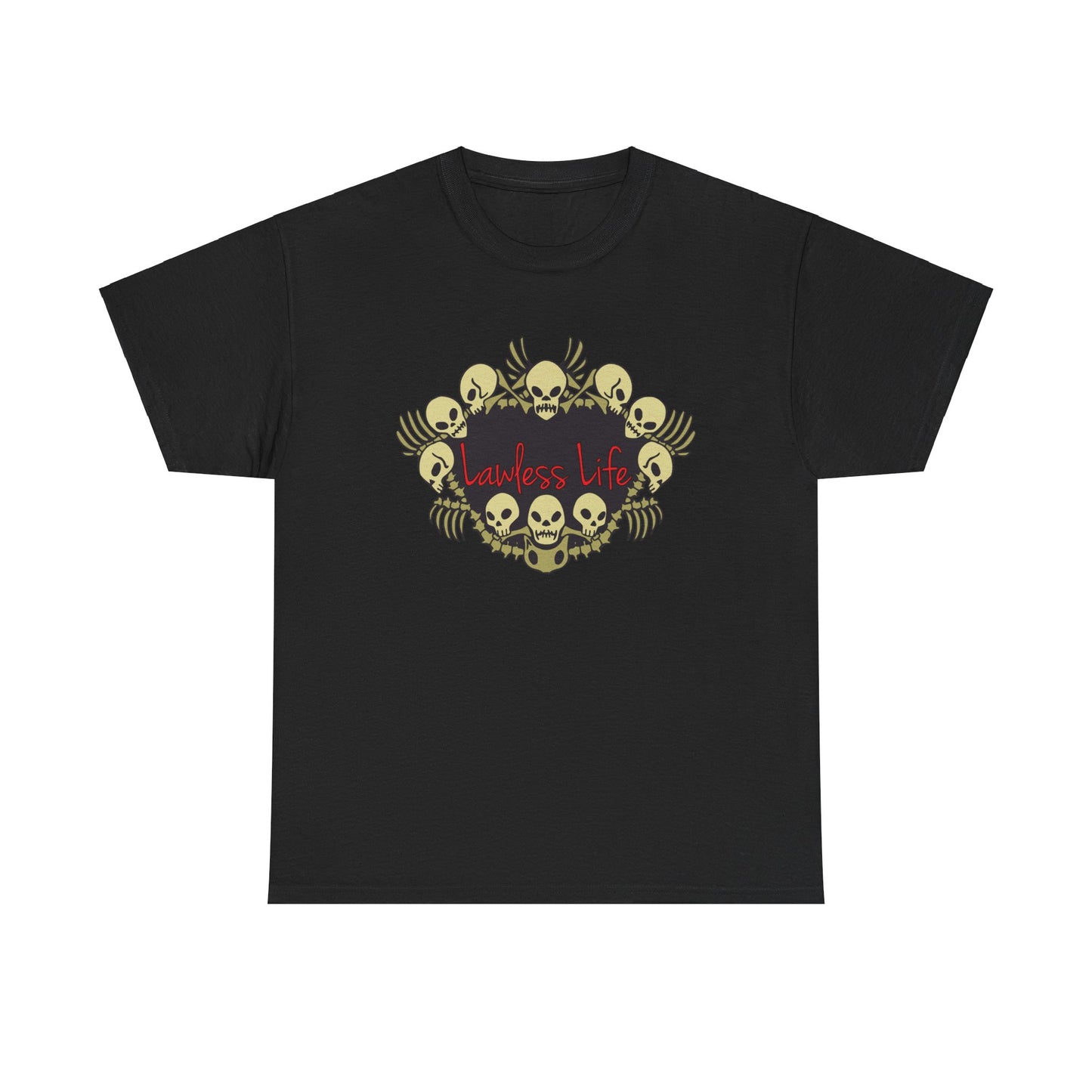 Lawless Life Skeletons. Heavy Cotton T-Shirt