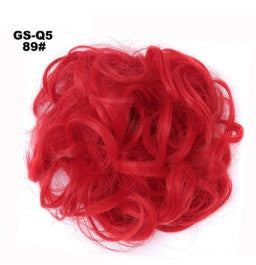 Popular hair bun fluffy natural drawstring fiber hair