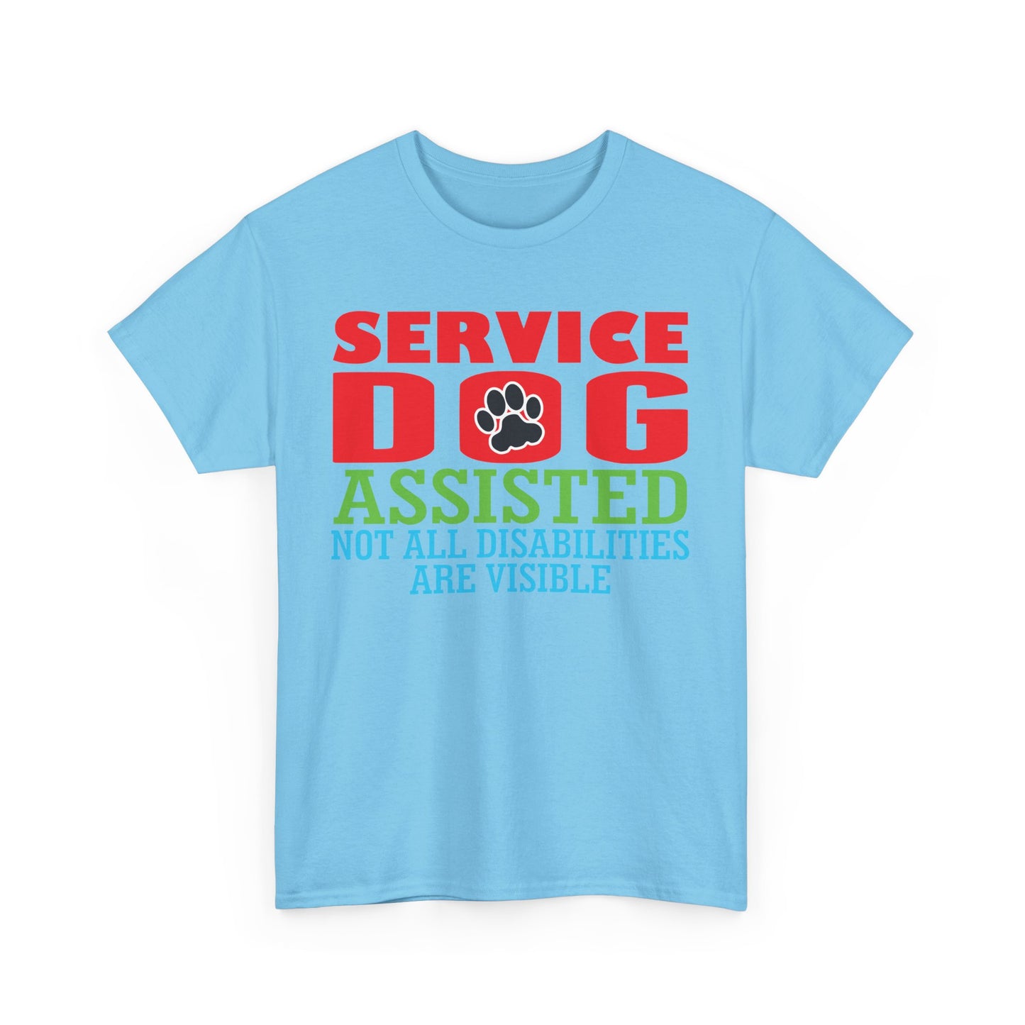 Service Dog Assisted. Heavy Cotton T-Shirt