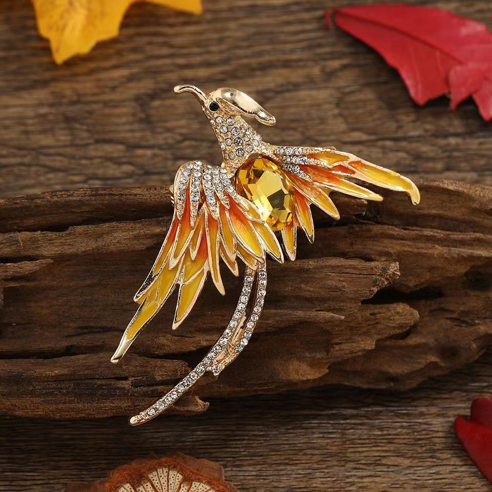 Elegant Phoenix Brooch