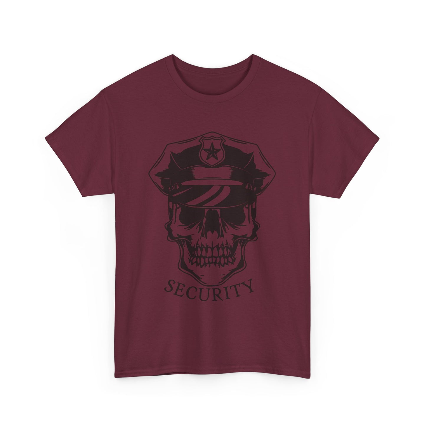 Security Skull. Heavy Cotton T-Shirt