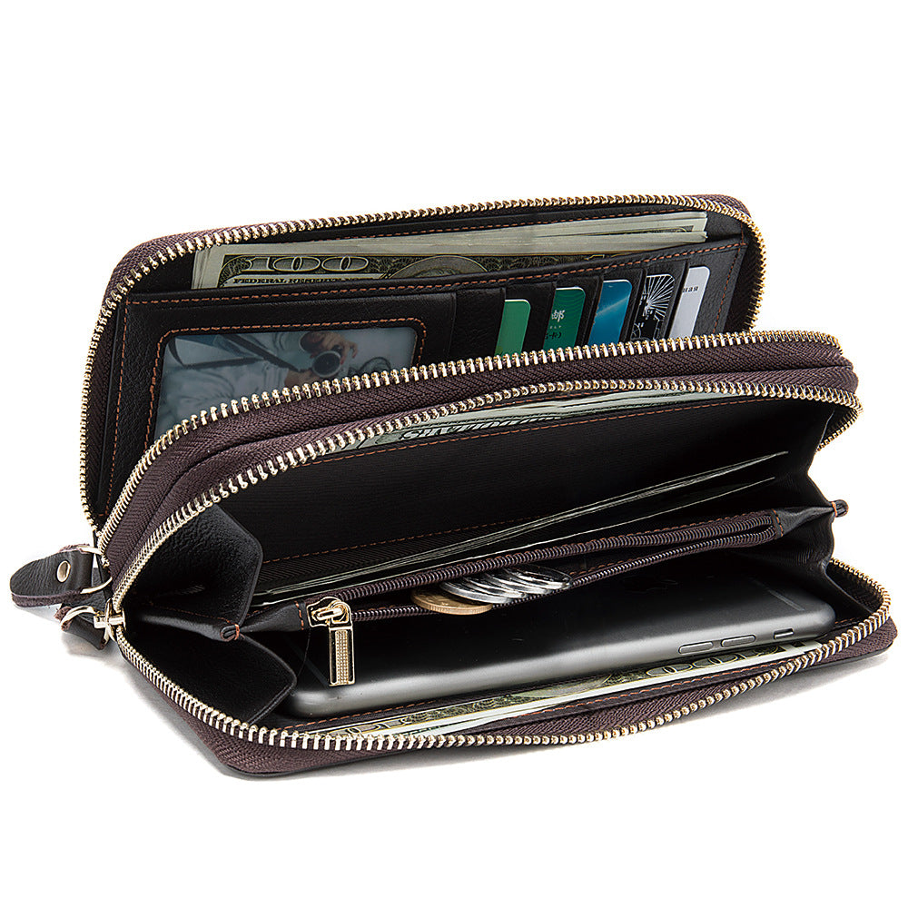 Men's Double Zipper Wallet