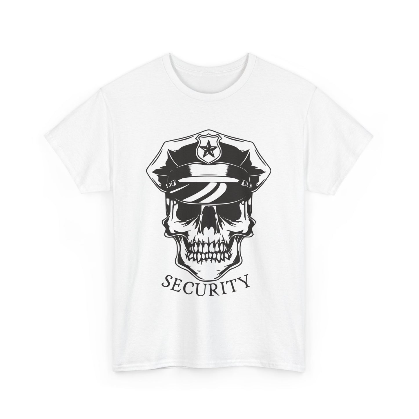 Security Skull. Heavy Cotton T-Shirt