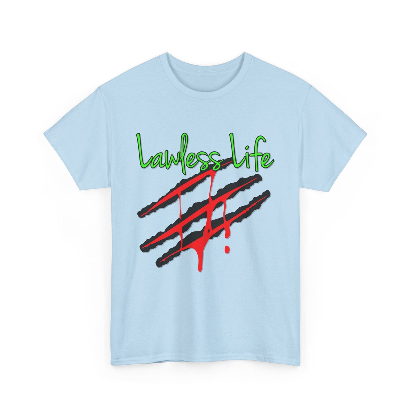 Lawless Life Bloody Scars. Heavy Cotton T-Shirt