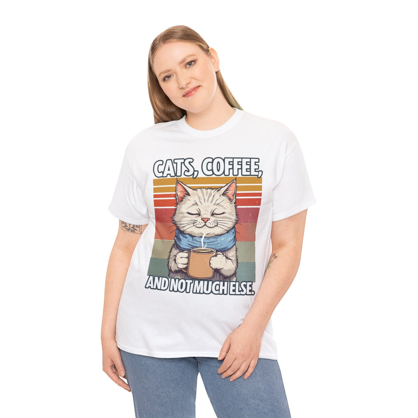 Cats, Coffee and not much else. Heavy Cotton T-Shirt