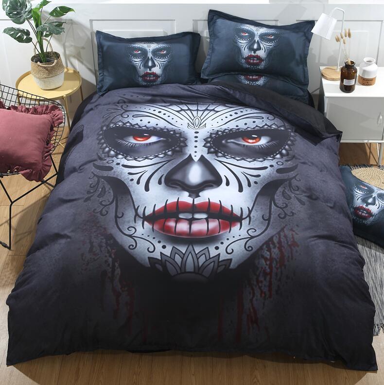 Black Skull Bedding Set