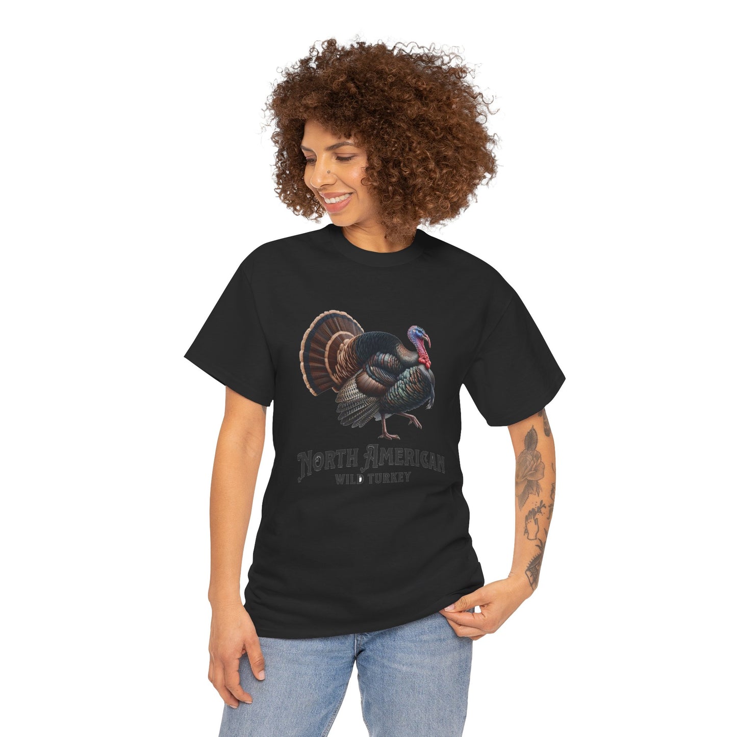 North American Wild Turkey. Heavy Cotton T-Shirt