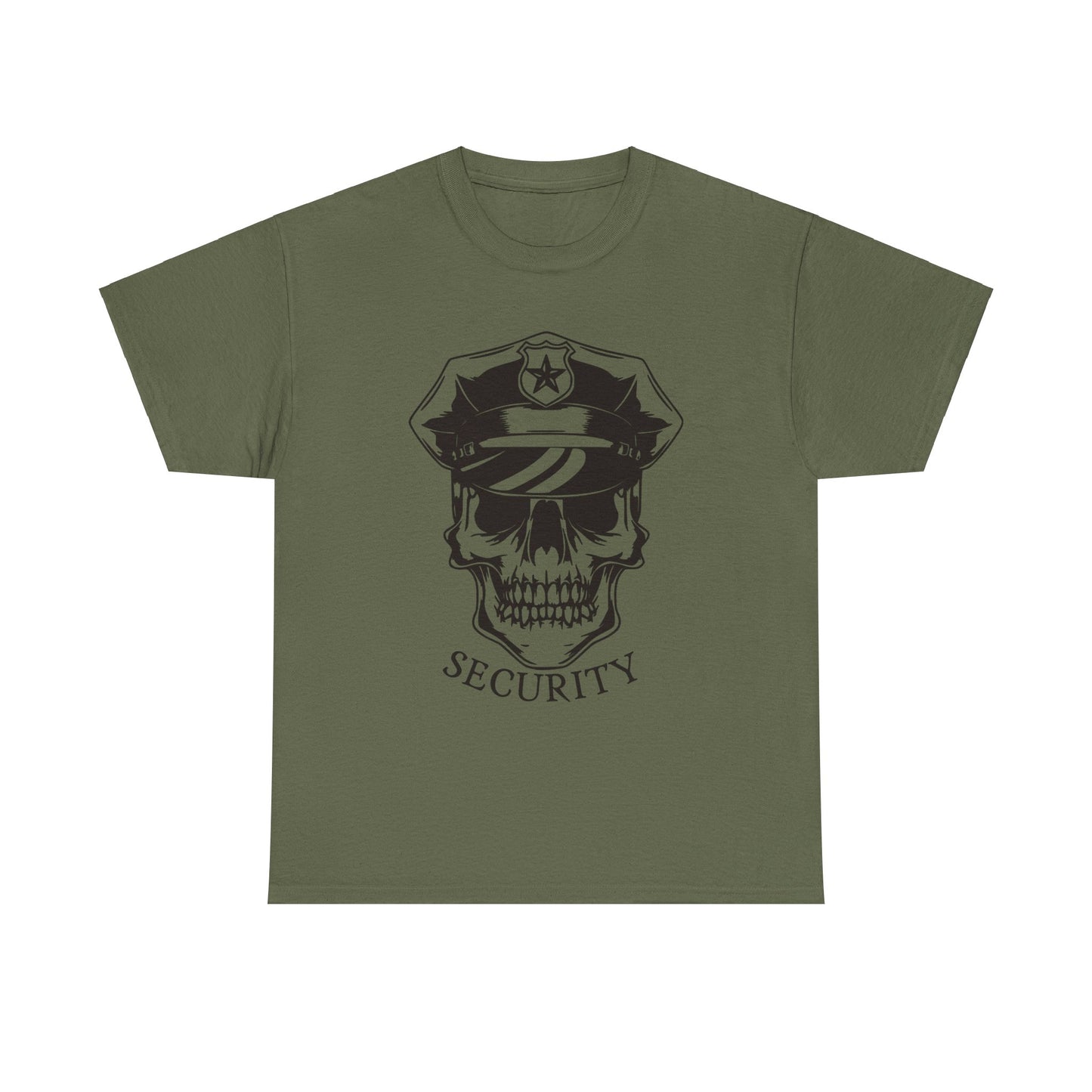 Security Skull. Heavy Cotton T-Shirt