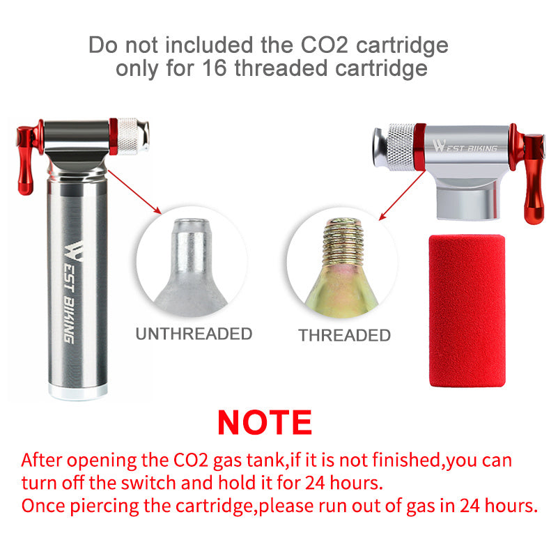 C02 emergency tire inflator