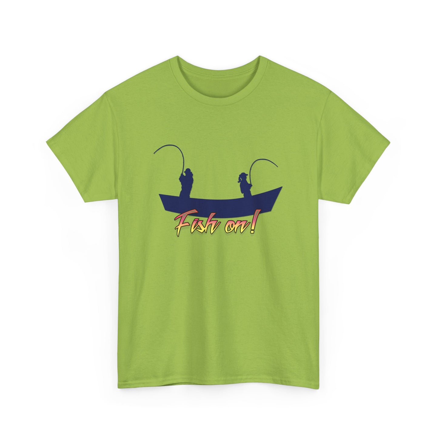 Fish on Drift Boat. Heavy Cotton T-Shirt