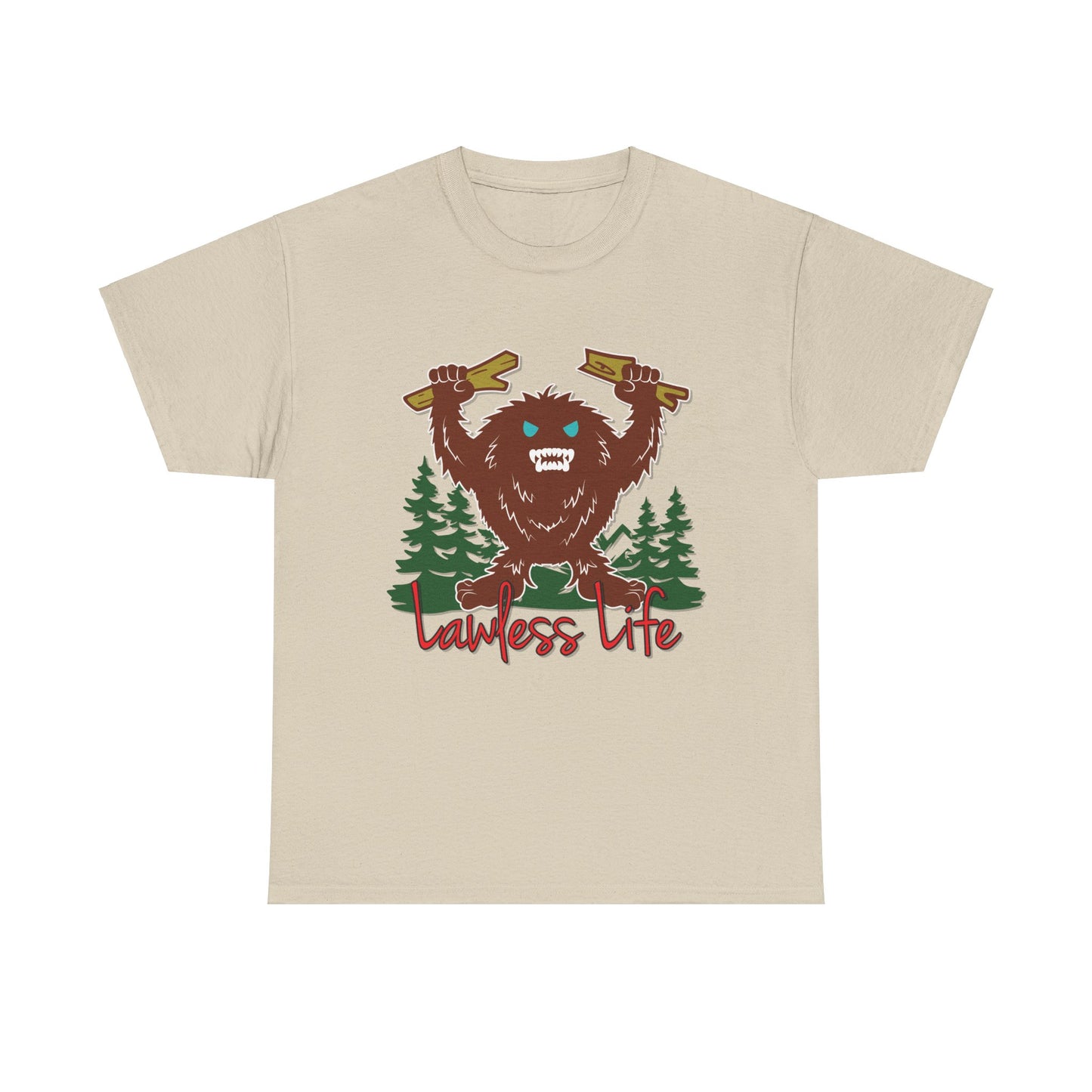 Lawless Life Sasquatch. Heavy Cotton T-Shirt