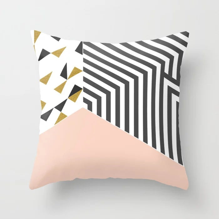 Abstraction Geometric Pillow Cover