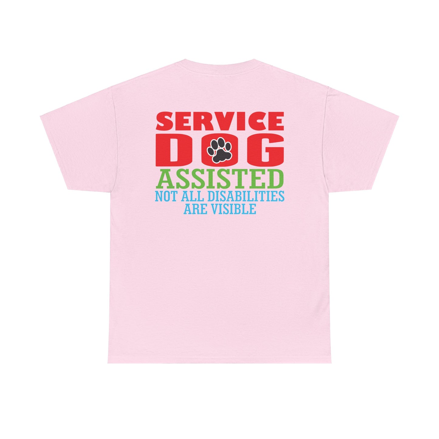 Service Dog Assisted. Heavy Cotton T-Shirt