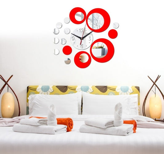 3D Acrylic Mirror Wall Clock