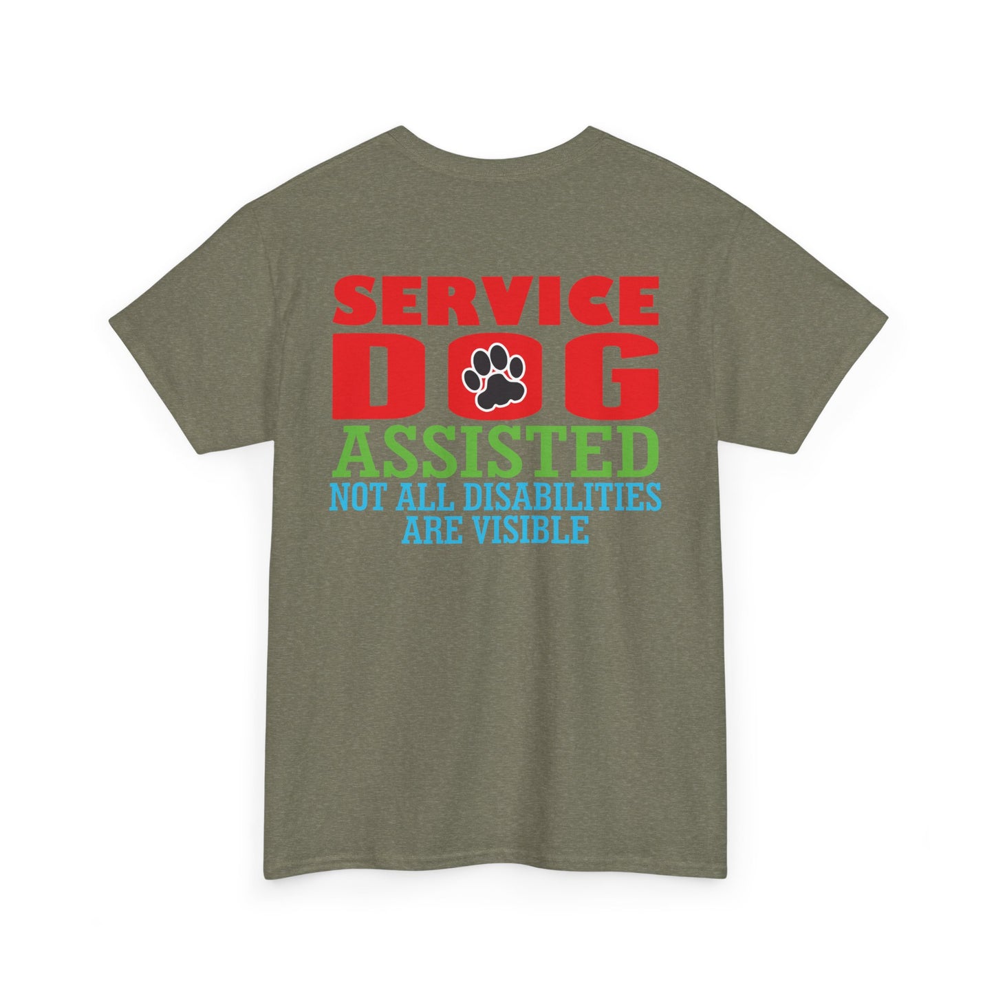 Service Dog Assisted. Heavy Cotton T-Shirt