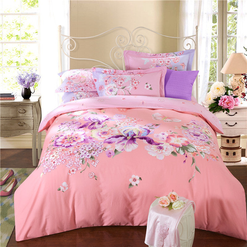 Four-piece cotton bed set