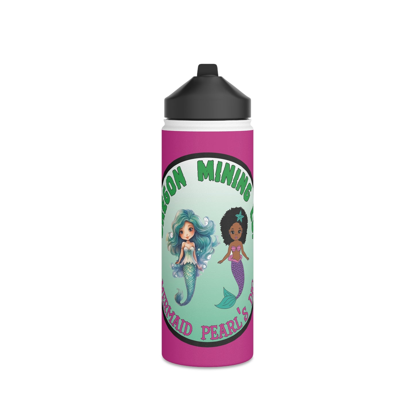 Oregon Mining Co. Mermaid Pearl's Dig. Stainless Steel Water Bottle