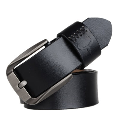 Leather pin buckle belt