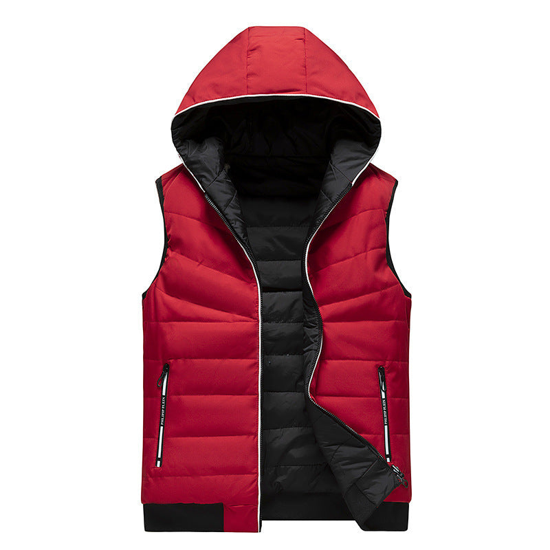 Casual Hooded Cotton Vest