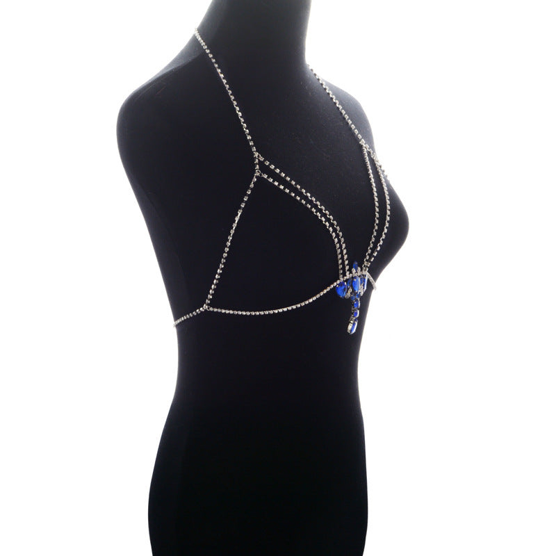 Rhinestone Halter Crystal Body Chain