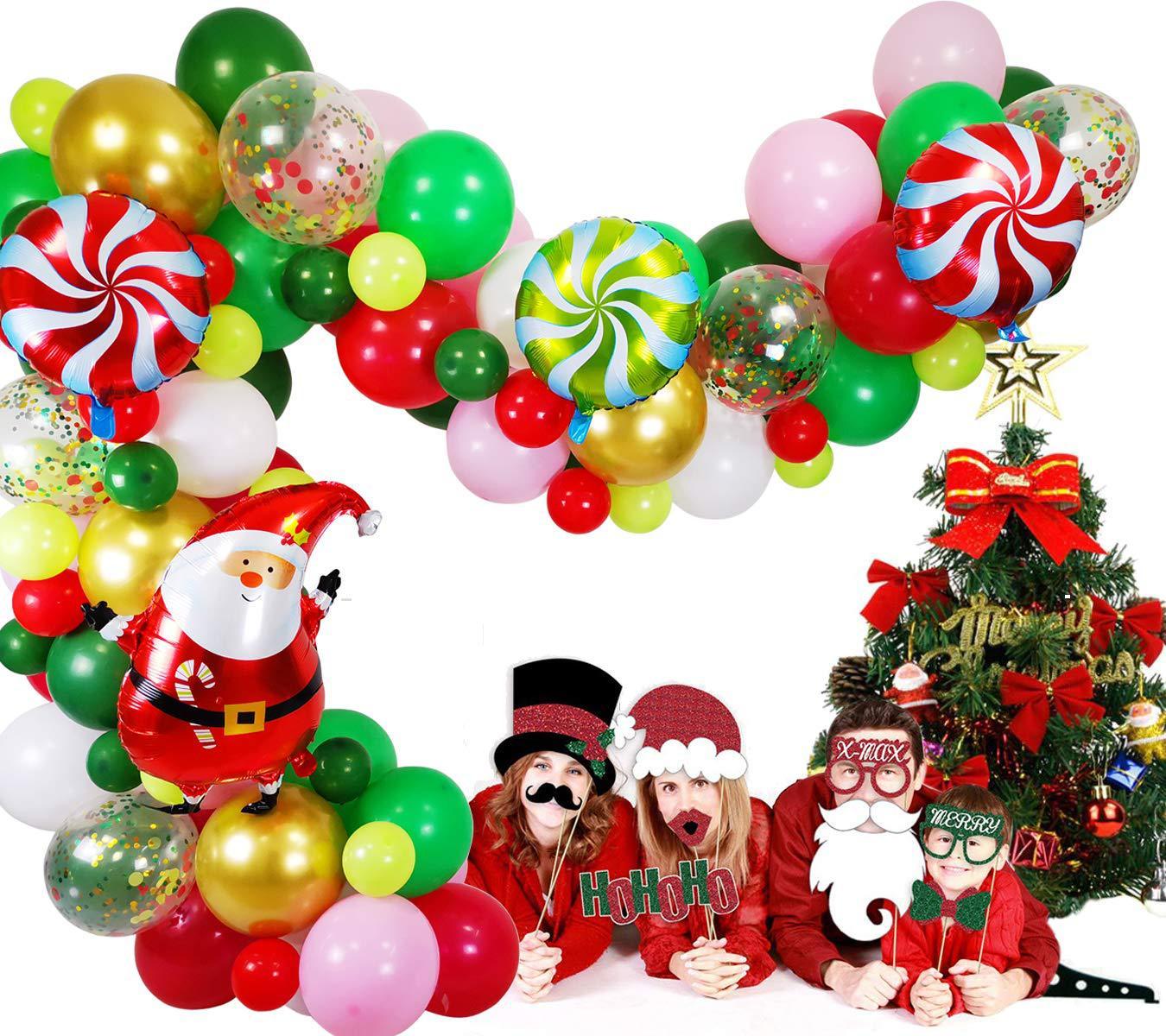 Christmas balloon garland