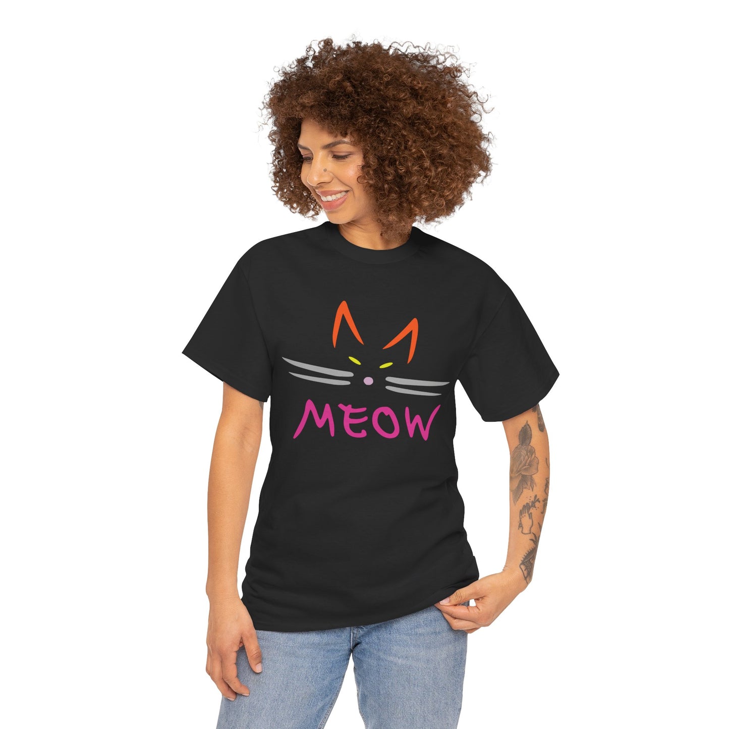 Meow. Heavy Cotton T-Shirt