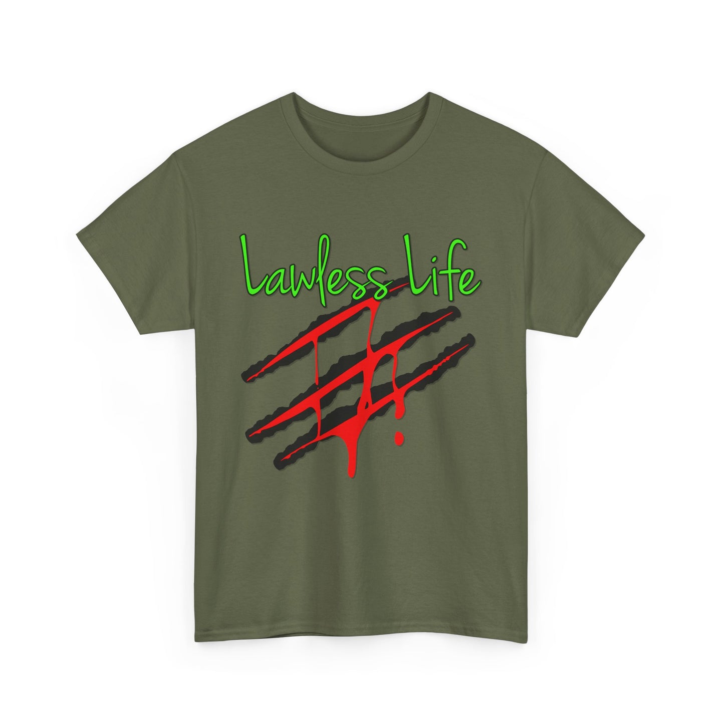 Lawless Life Bloody Scars. Heavy Cotton T-Shirt