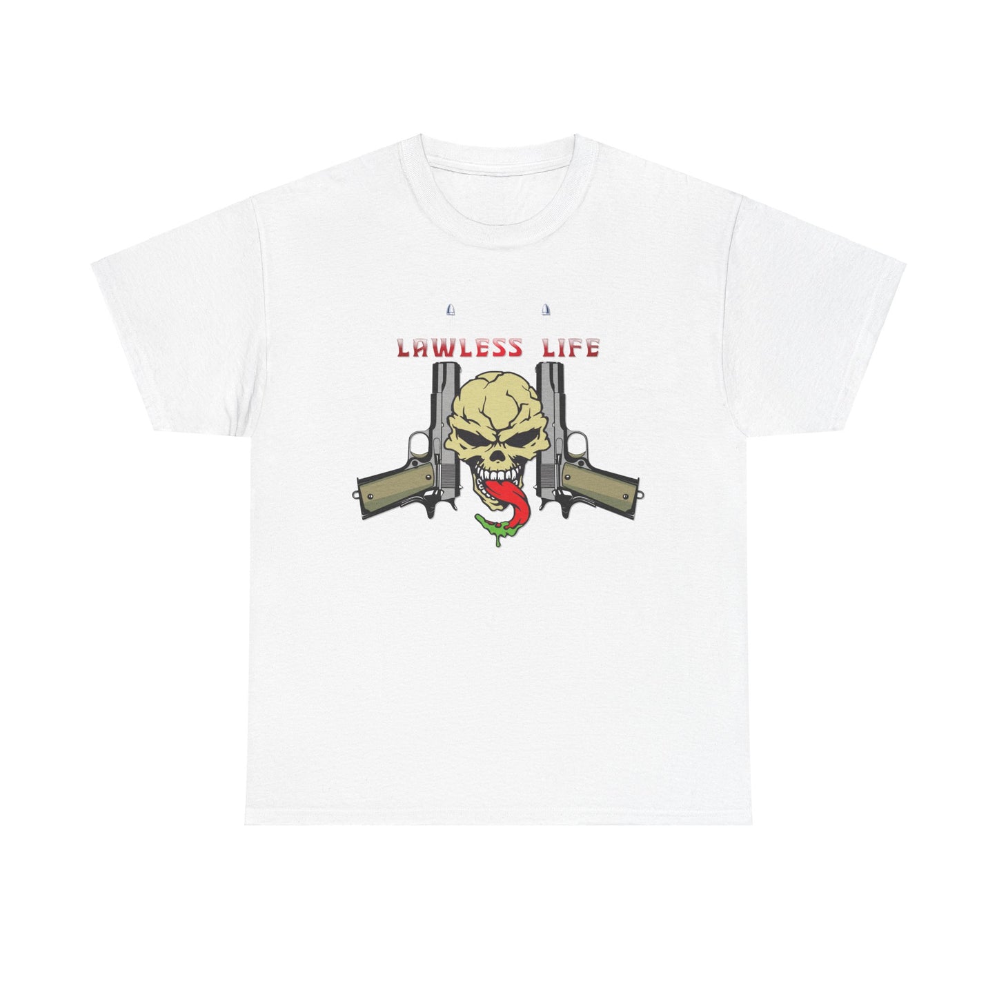 Lawless Life Pistols. Heavy Cotton T-Shirt