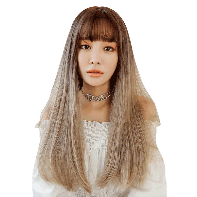 Fashion realistic hair long straight wig